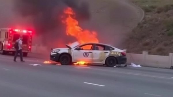 Adult, child killed in fiery crash on Highway 87 in San Jose