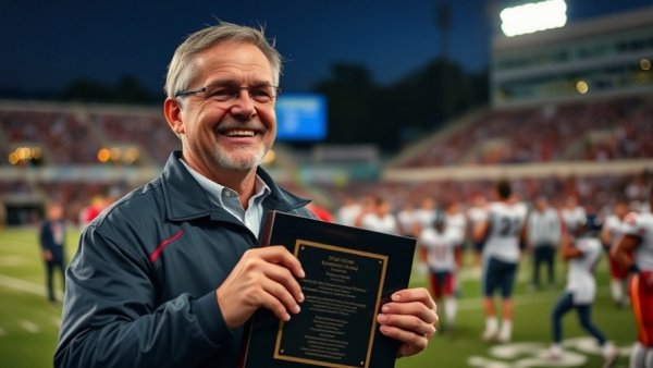 San Jose local news today: Coach celebrates with team under stadium lights.