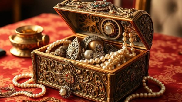 Opulent jewelry box symbolizing holiday expectations.