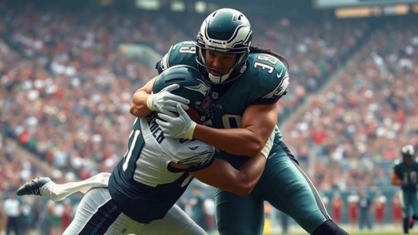 Eagles player tackled as they clinch NFC East title in intense game.