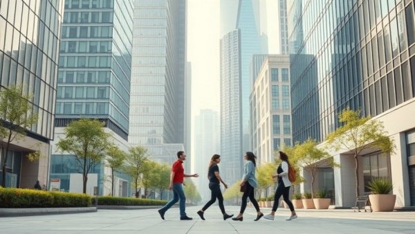 Kindness City theme with a modern urban scene