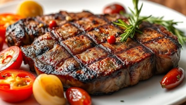 Grilled steak with rosemary and veggies - How Often Should You Eat Protein