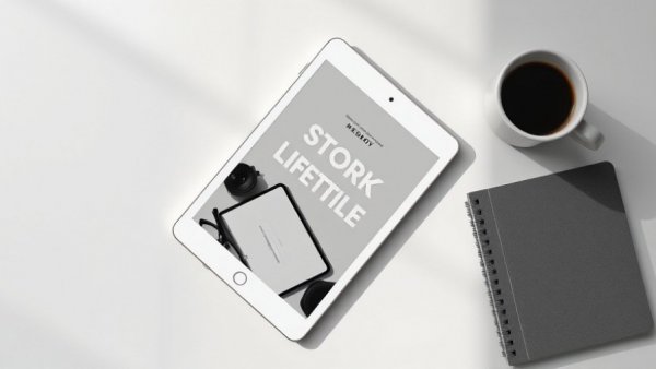 Minimalist book cover with glasses, notebook, and coffee.
