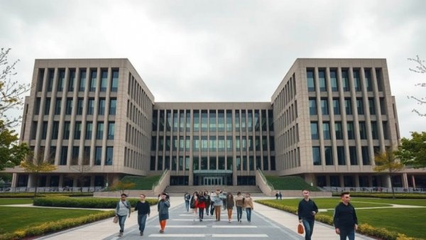 Modern university library highlighting California higher education budget cuts.