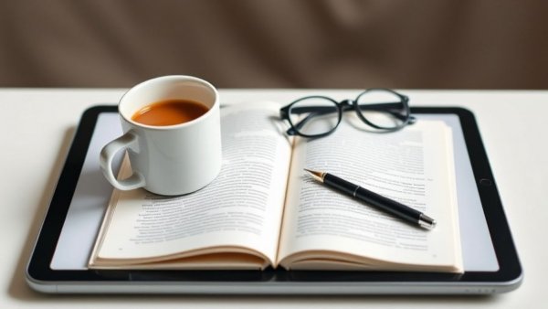 Minimalist book cover on tablet with daily habits for natural health.