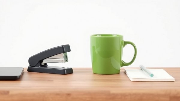 Smart home automation devices on a minimalist desk setup.