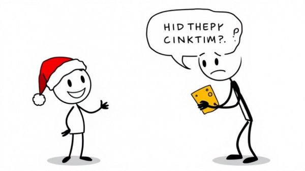 Stick figure comic about holiday mood, festive to confused, San Jose fitness tips.