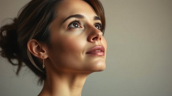 Confident woman with contemplative look during Minnesota fraud investigation.