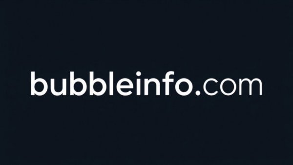 Bubbleinfo.com minimalist logo design with white font.
