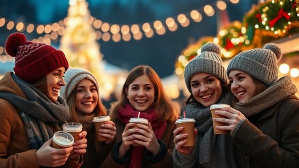 Friends enjoying a winter market in San Diego, January 2026.