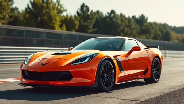 2025 GM U.S. sales gain: orange Corvette Z06 on track.