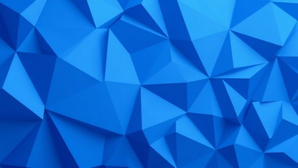 Dynamic blue geometric pattern, abstract shapes.