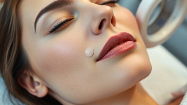 Woman receiving Ultherapy PRIME Care treatment in a clinical setting, close-up.