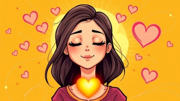 Breaking free from the need to be better - peaceful illustration.