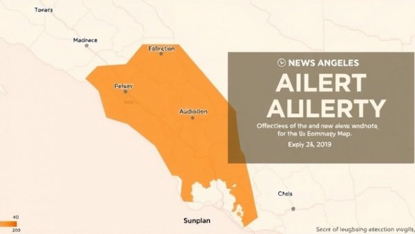 Los Angeles Mountain Ranges Wind Advisory map showing affected areas and dates.