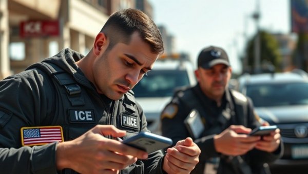 California ICE agents enforcing mask law during street operation.