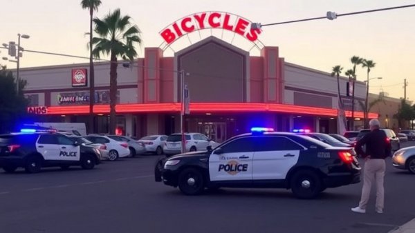 Heavy police response at Parkwest Bicycle Casino in Bell Gardens