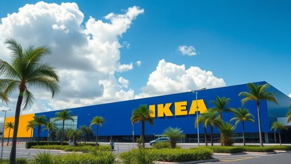 IKEA ÄLGANÄS Hat and Coat Stand store exterior under bright sky