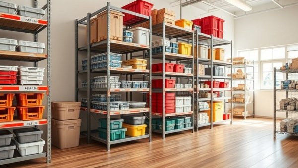 Adjustable storage racks showcasing vertical storage solutions for small spaces.