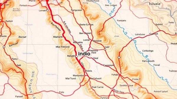 4.9 magnitude earthquake near Indio map with location marked.