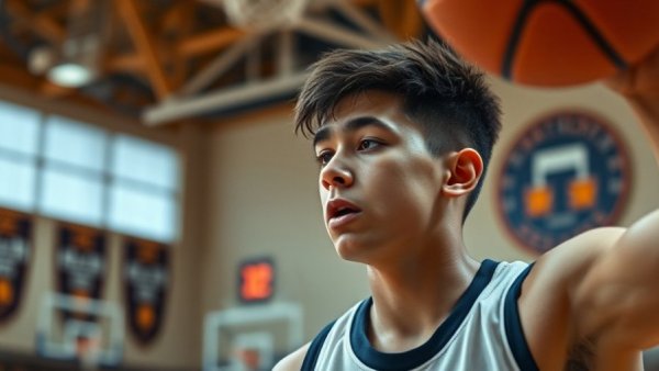 Ygnacio Valley basketball star shooting in gym