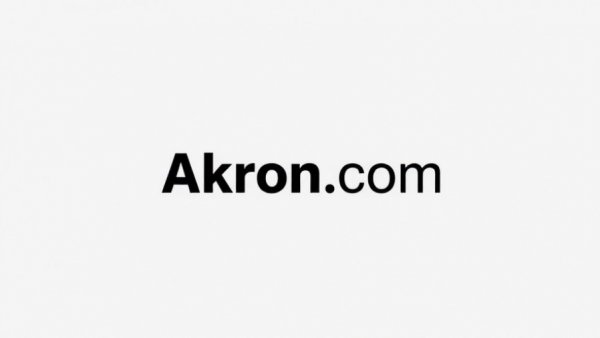 Plain Akron.com logo, minimalistic design.