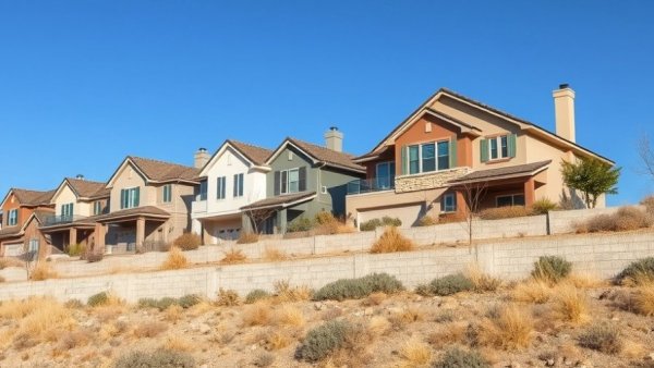 Suburban houses against clear sky on a hillside, related to California wildfire insurance changes.