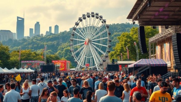 HARD Summer Music Festival 2026 vibrant scene with Ferris wheel and crowd.