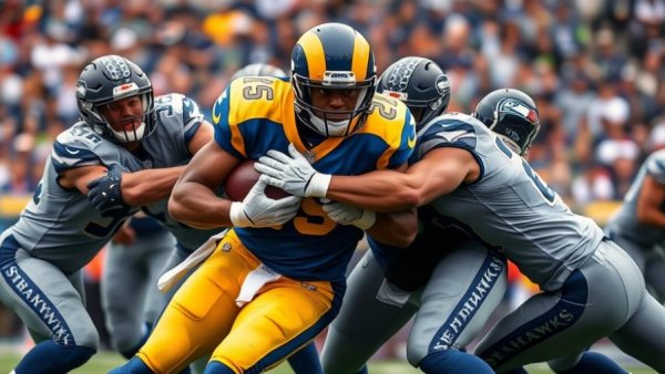 Rams vs Seahawks intense moment in NFC Championship preview.