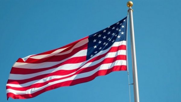 San Diego flags lowered half-staff, U.S. flag waving in clear sky.