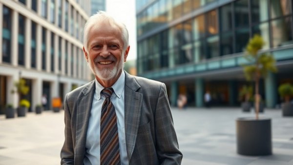 Surfrider Foundation leader walking in plaza.