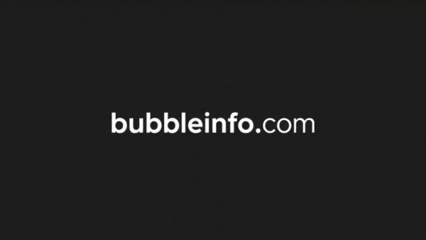 Bubbleinfo.com logo in white on black background.
