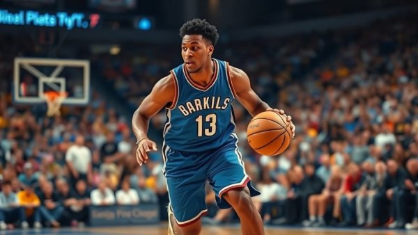 Clippers player dribbling during NBA winning streak game.