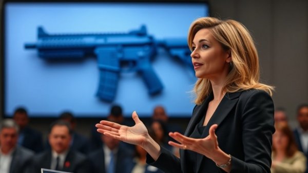 Kristi Noem impeachment discussion at conference, woman speaking.