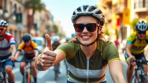 Cyclist with prescription sunglasses in North County San Diego.