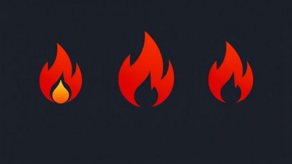 Three minimalist flame icons indicating intensity level three