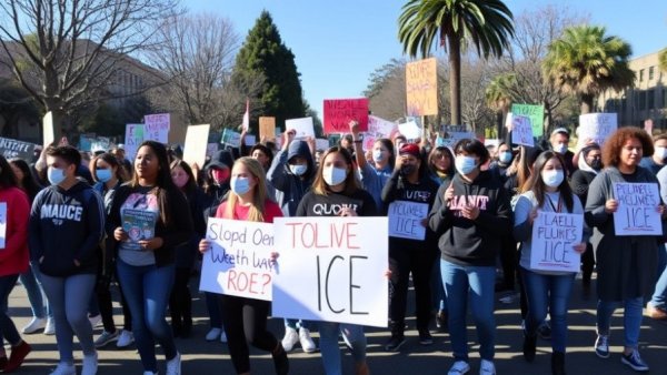 Students across the Bay Area walk out to protest ICE