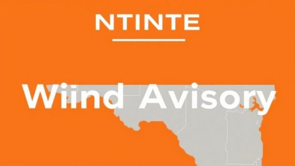 Los Angeles County wind advisory notice with highlighted map.