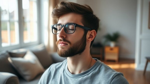 Young man practicing mindfulness meditation, illustrating the essential role of sleep in recovery and health.