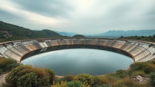 Abandoned reservoir in Altadena amidst fire recovery