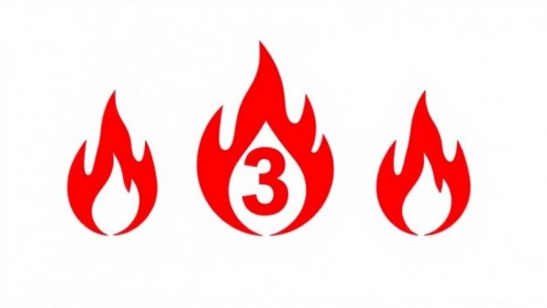 Three red flames symbolizing intensity level for 30 Minute Strength Training at Home.