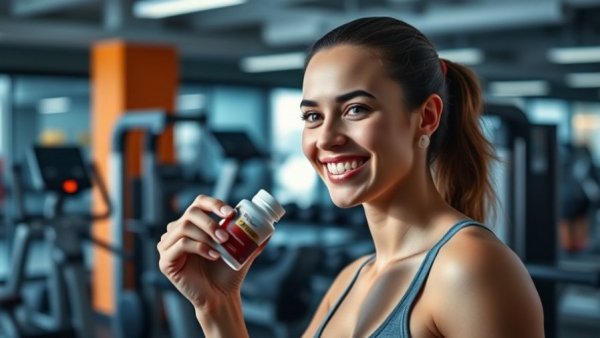 Woman in gym exploring if pre-workout breaks a fast.
