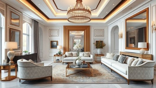 Luxurious living room design to make your home look expensive.
