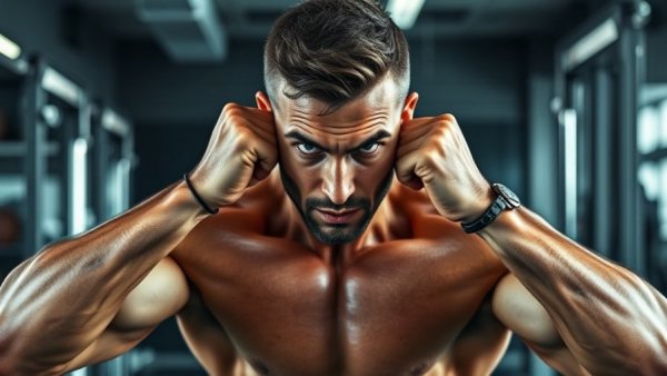 Muscular man performing face pulls in gym highlighting benefits of face pulls.