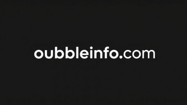 Modern logo design for bubbleinfo.com, black and white.