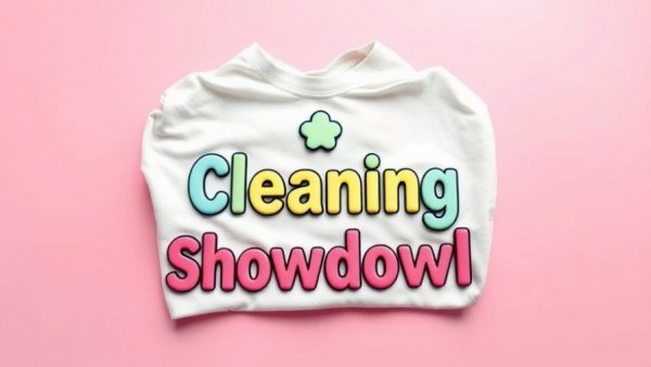 White cloth with 'Cleaning Showdown' text highlighting fabric softener alternatives.
