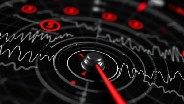 Seismograph displays intense Rancho Palos Verdes earthquake activity.