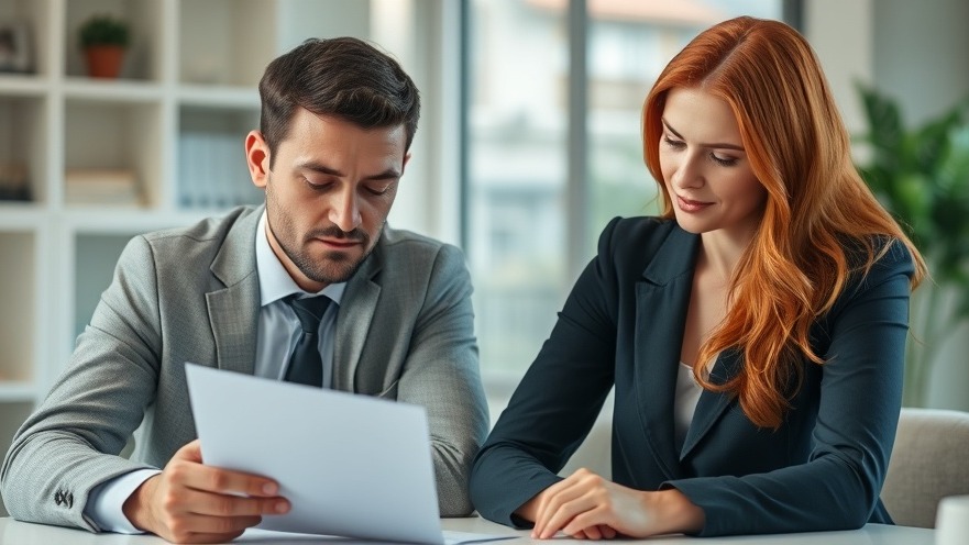 Real estate strategies: agent reviewing an offer with a young buyer in North County San Diego.