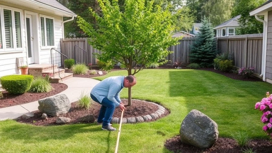 Yard improvements showcasing home modifications for seniors and safety features.