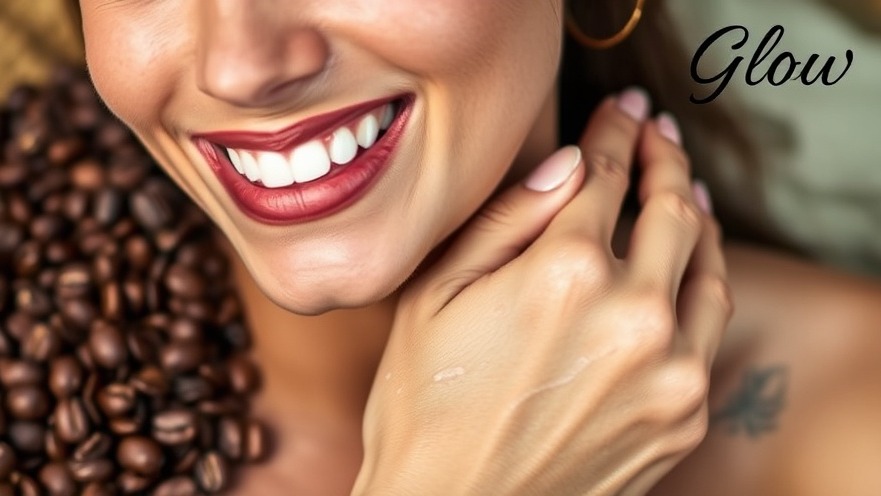 Woman enjoying coffee scrub benefits for glowing skin with vanilla latte.